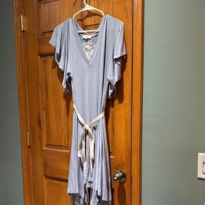 Entro Light Blue High Low Dress with Belt